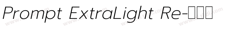 Prompt ExtraLight Re字体转换